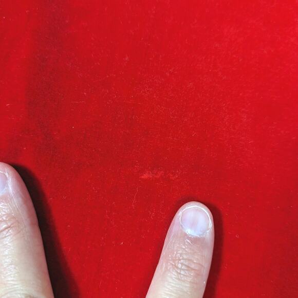 Vtg Dress Pinafore Girls Sz 24m Red Christmas Holiday School Simple Classic - Picture 6 of 6